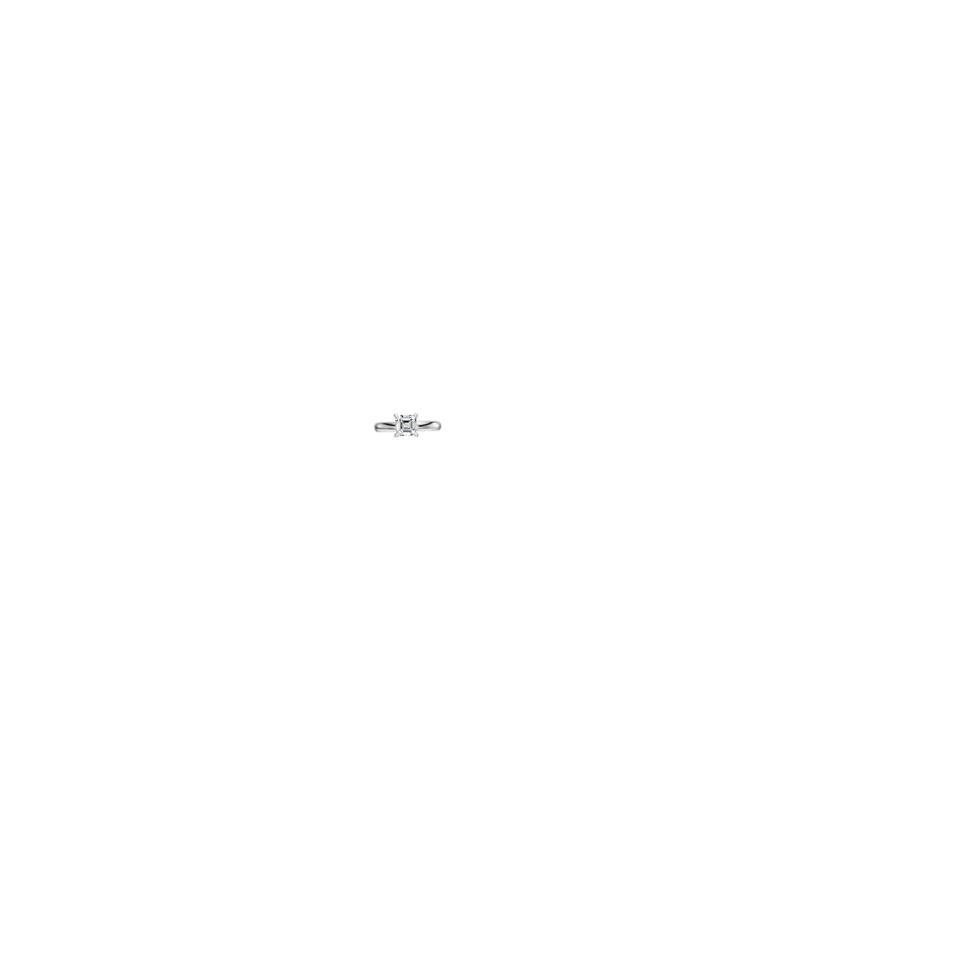 Platinum 4 Prong Hidden Halo Classic Dome 3.0mm Engagement Ring - Image 2