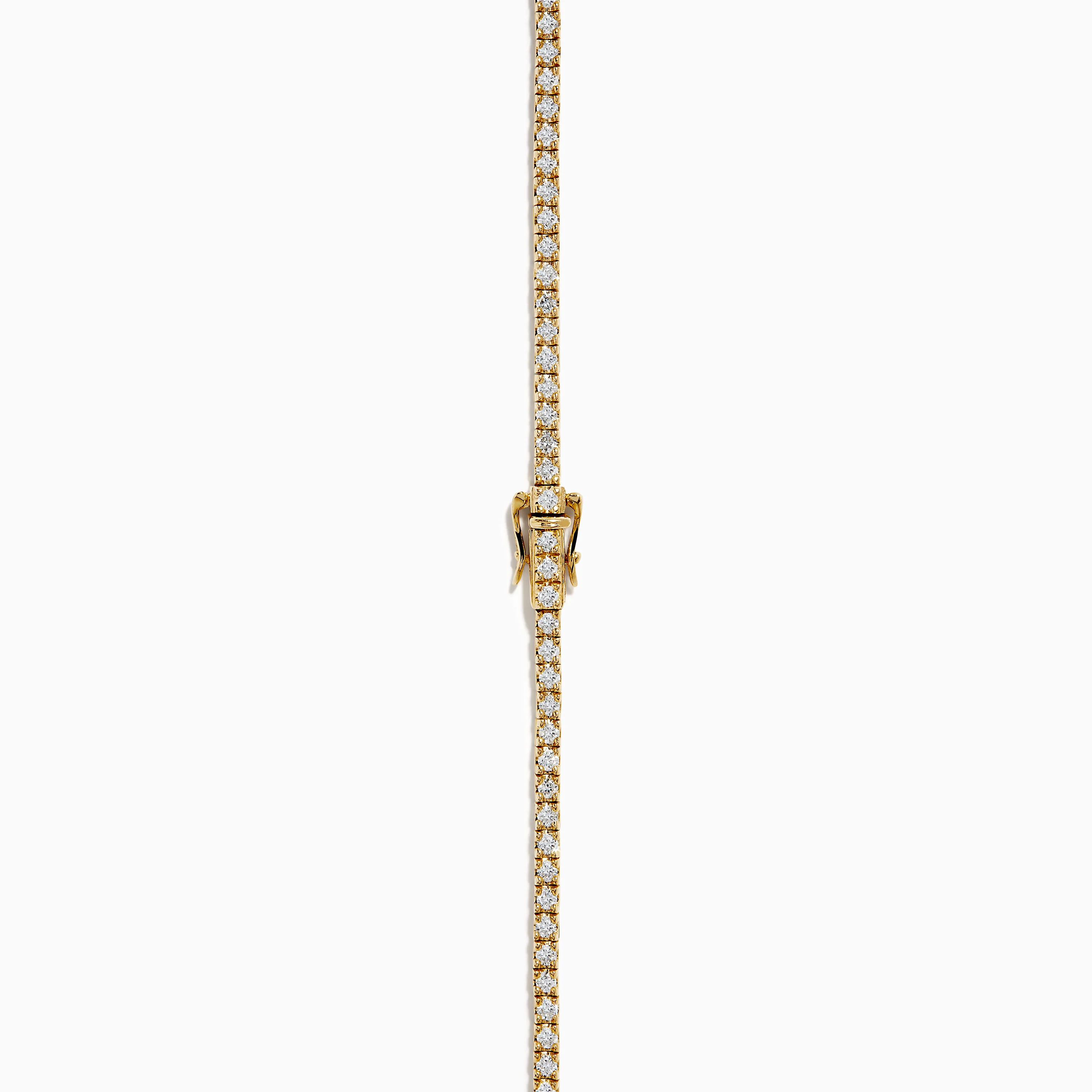 Watercolors 14K Yellow Gold Multi Sapphire and Diamond Tennis Necklace - Image 4